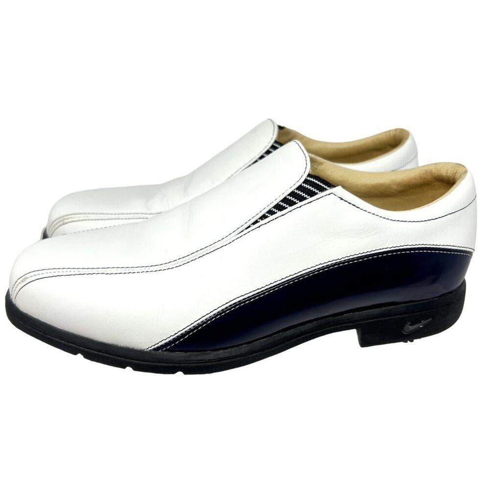 Nike Air Golf Comfort Verdana Last Leather Golf Shoes Slip On Golf Cleats Loafer